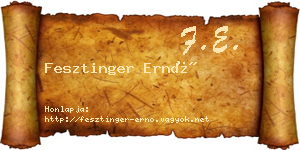 Fesztinger Ernő névjegykártya